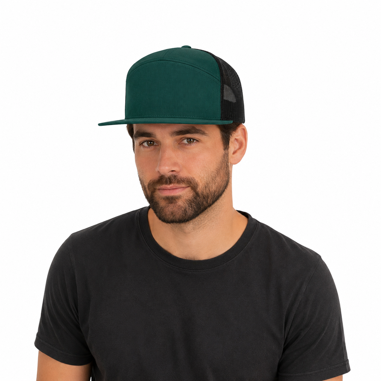 Green Mesh Snapback Trucker Cap