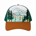 Landscape Print Mesh Trucker Cap
