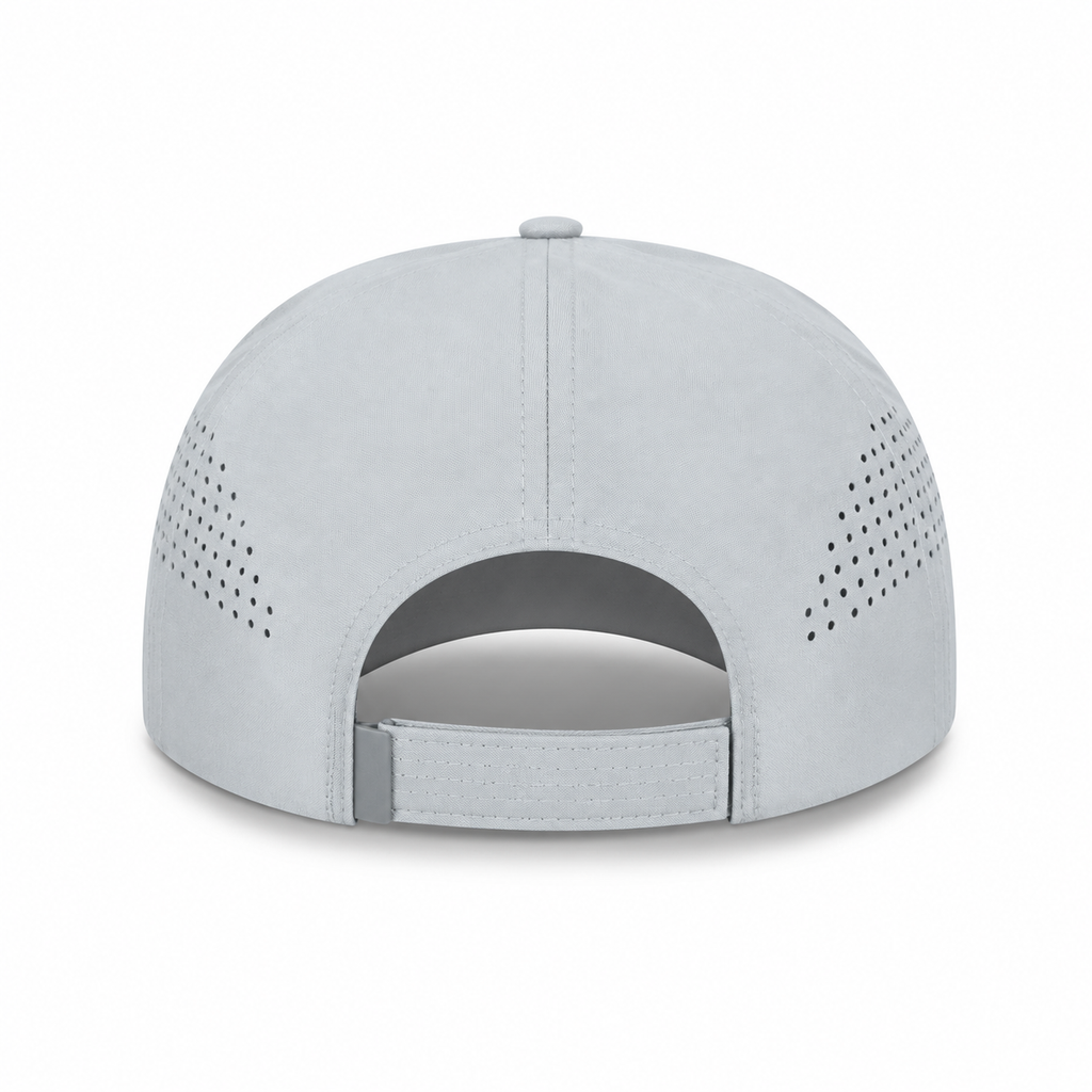 Light Gray Perforated Adjustable Baseball Cap