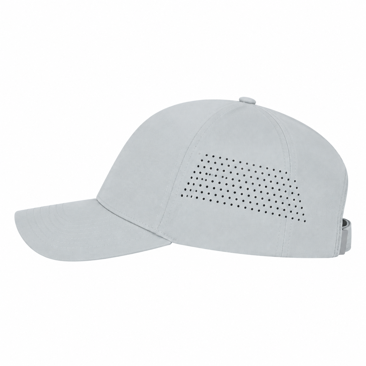 Light Gray Perforated Adjustable Baseball Cap