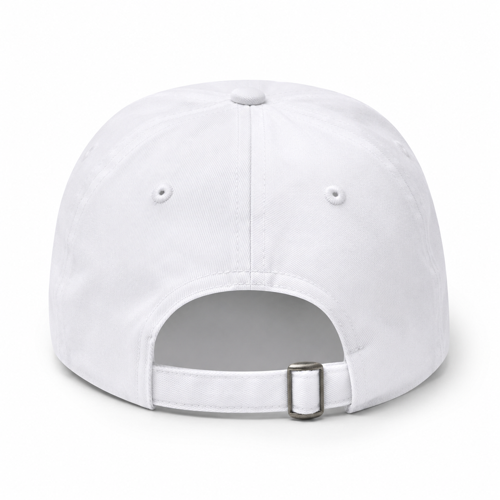 White Adjustable Baseball Cap